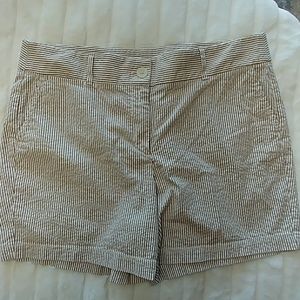 Purple & White Stripe Seersucker Shorts